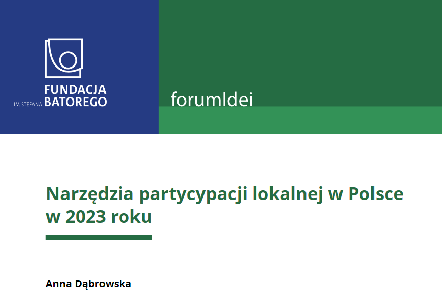 okładka raportu o stanie partycypacji w Polsce